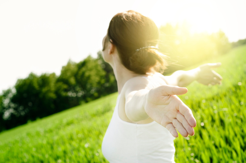 Young, healthy woman enjoying life